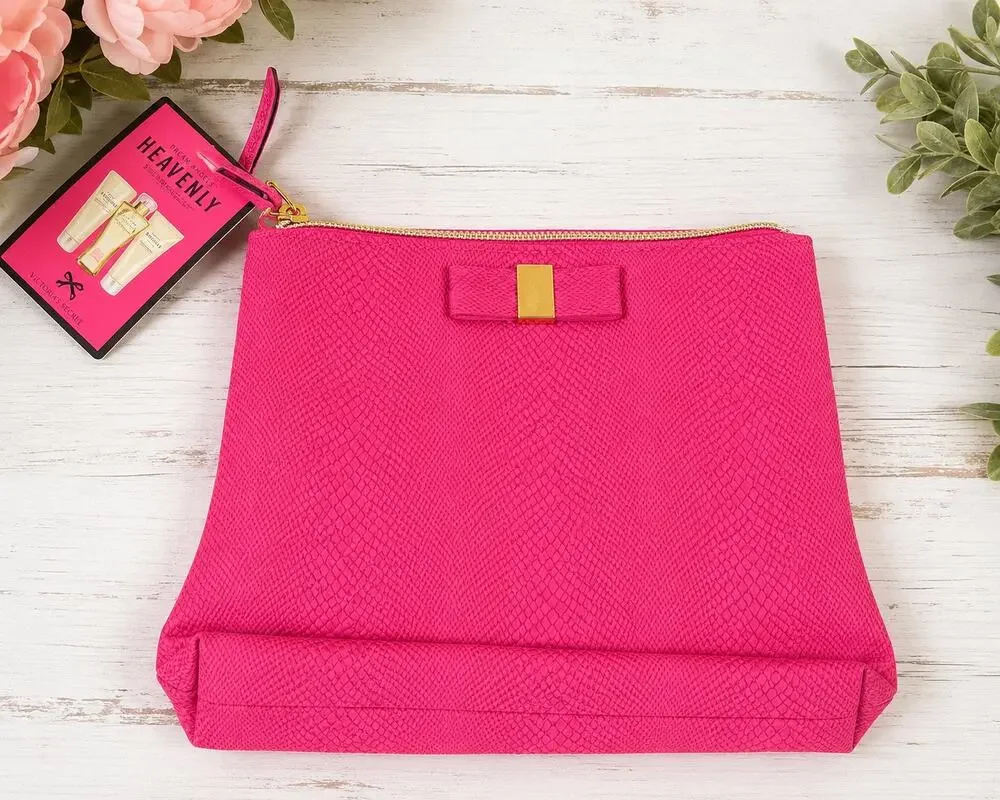 Victoria’s Secret Dream Angels Heavenly Hot Pink Cosmetic Clutch Wristlet NWT